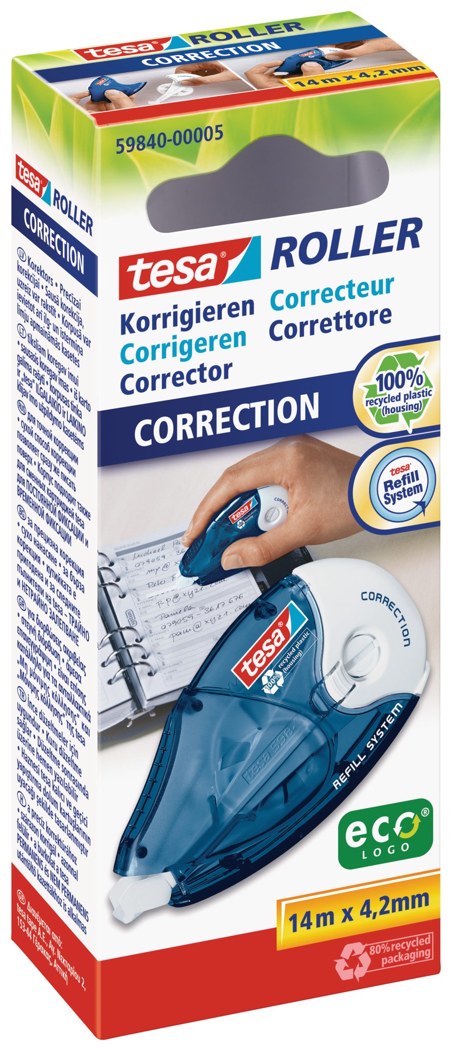 Korekčný roller TESA vymeniteľný 4,2mm x 14m - Image 2