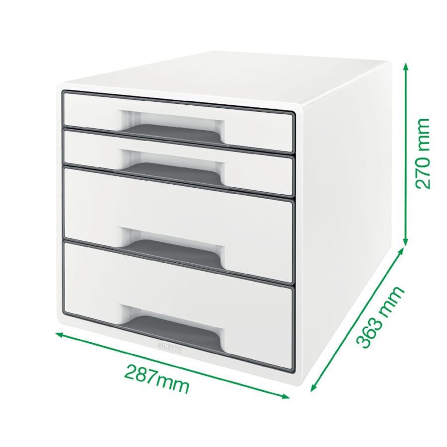 Zásuvkový box Leitz WOW so 4 zásuvkami červený - Image 8