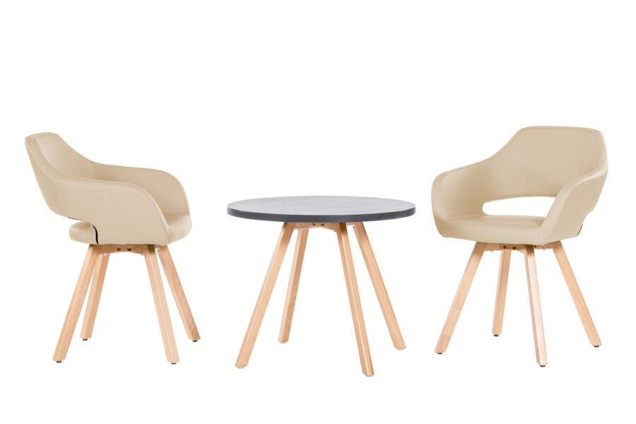 Konferenčný stolík WOOD, v. 55,5cm, p. 60 cm, doska buk + podnož buk - Image 3