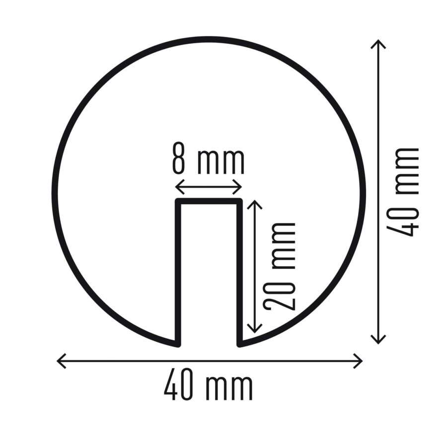 Ochrana hrany profil E8R, žlto-čierna, samolepiaca - Image 2