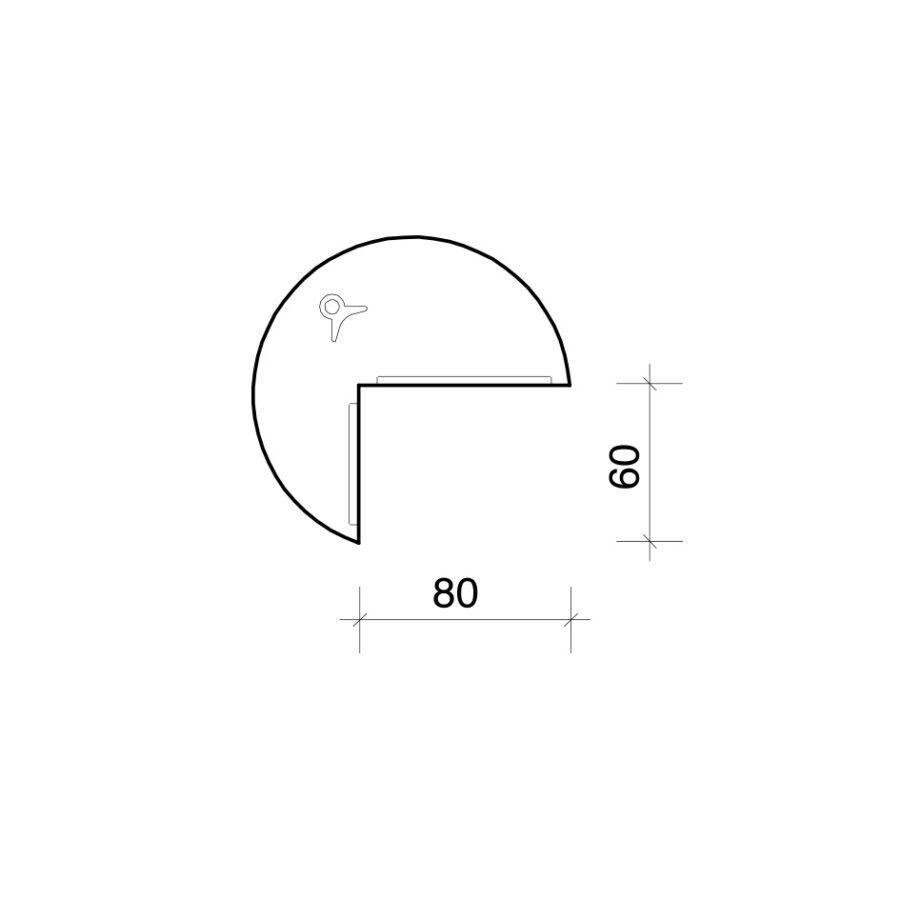 Doplnkový stôl Flex, pravý, 120x75,5x(60x80) cm, sivá/kov - Image 2