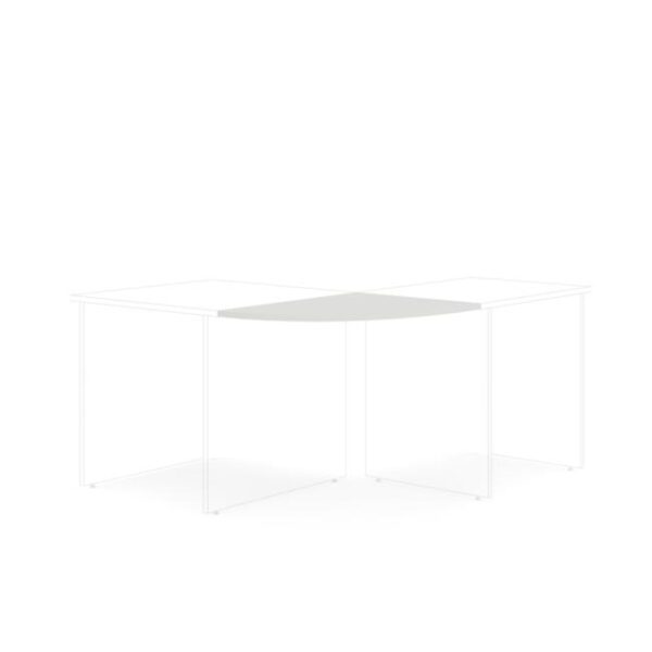 Doplnkový stôl bez nohy BASIC, 80x2,2x60cm, biela