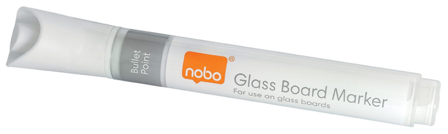 Popisovače Nobo na sklenené tabule s okrúhlym hrotom, balenie 4 ks, biele - Image 9