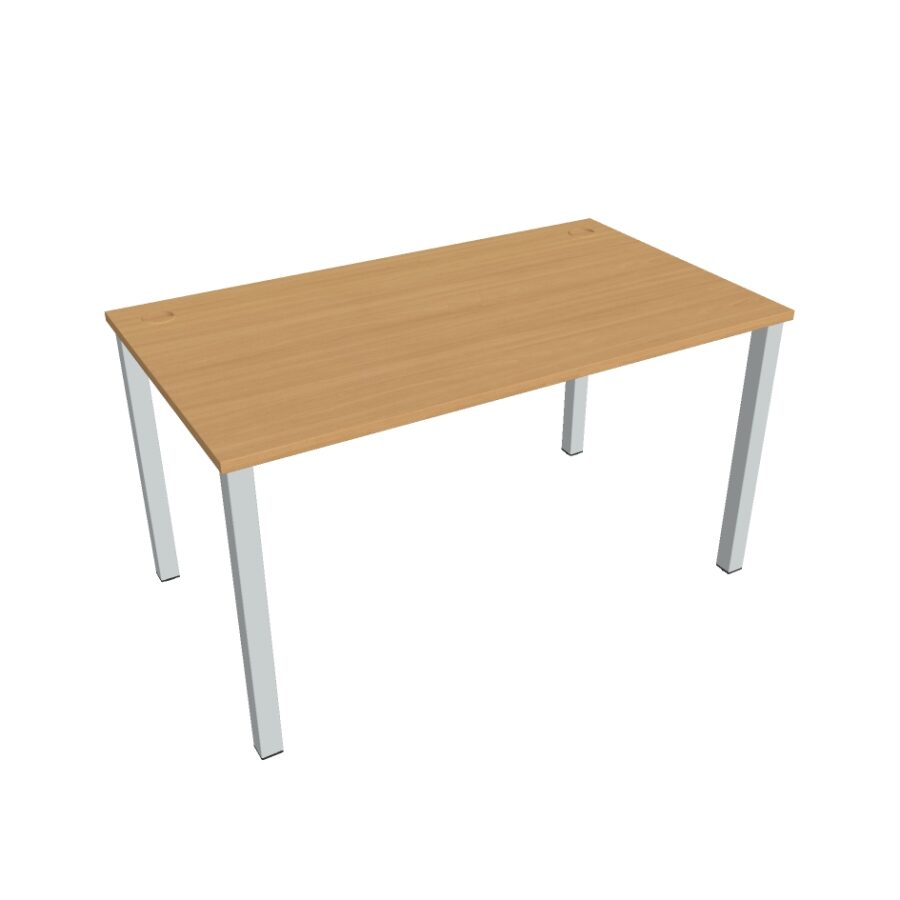 Pracovný stôl Uni, 140x75,5x80 cm, buk/sivá - Image 2