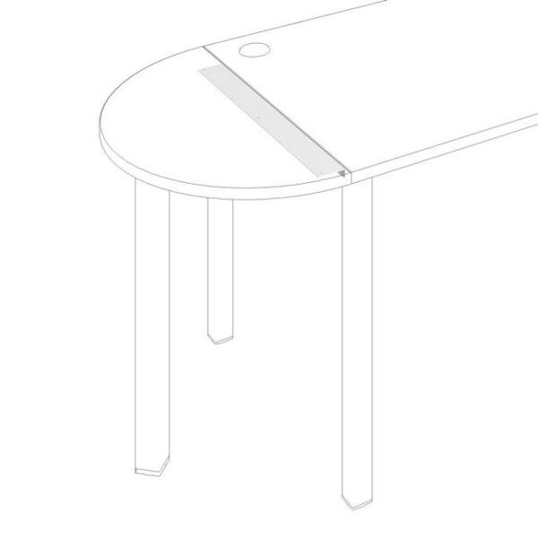 Spájací uholník Uni pre stoly 80 cm