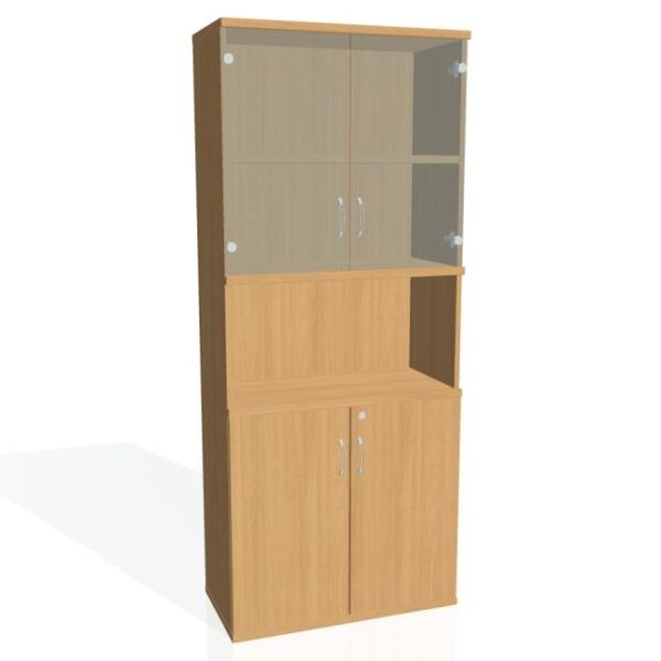 Policová skriňa Strong, zámok, 80x192x40 cm, buk/buk