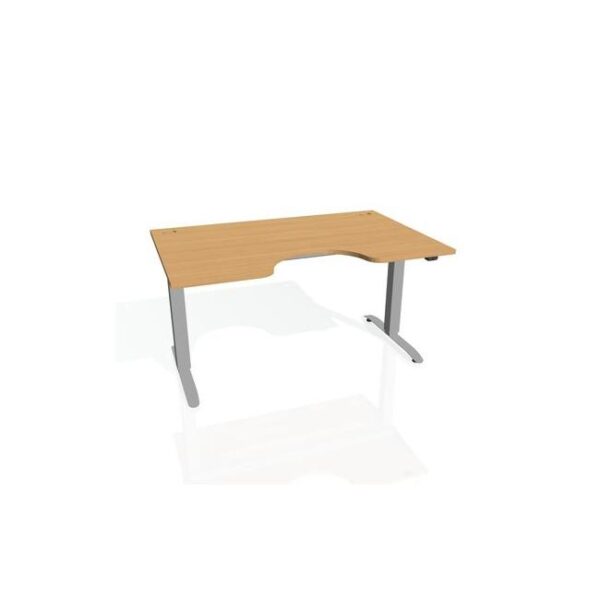 Pracovný stôl Motion Ergo, ZO, 2S, 180x70,5-120,5x90 cm, buk/sivá