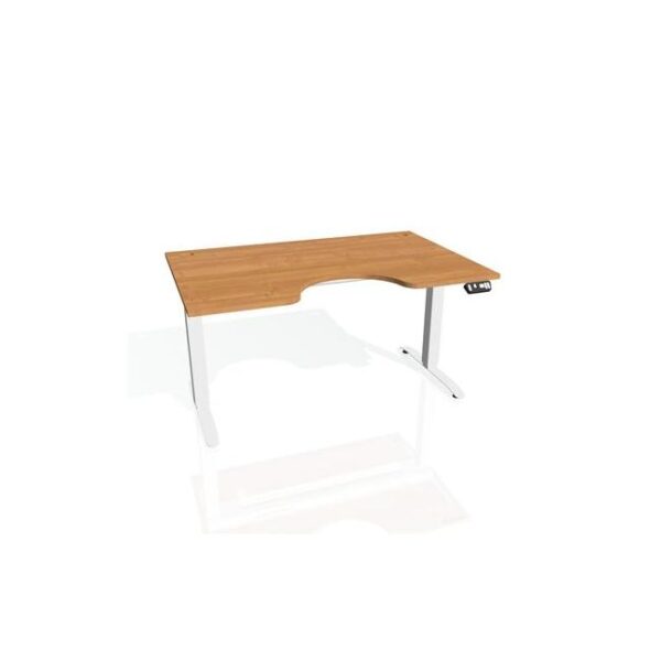Pracovný stôl Motion Ergo, PO, 2S, 180x70,5-120,5x90 cm, jelša/biela