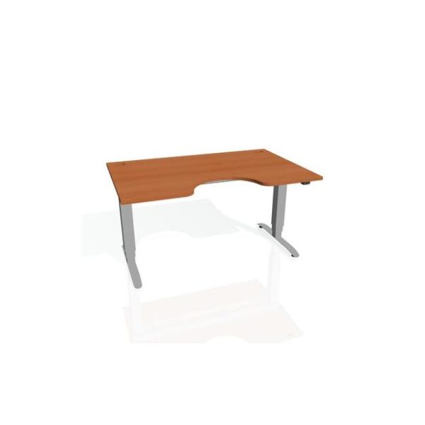 Pracovný stôl Motion Ergo, ZO, 3S, 180x61-128x90 cm, čerešňa/sivá