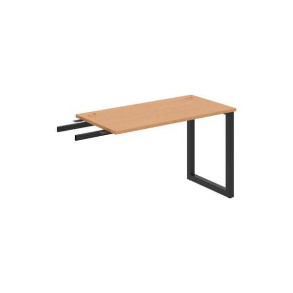 Pracovný stôl UNI O, kolmo reťaziaci, 120x75,5x60 cm, buk/čierna