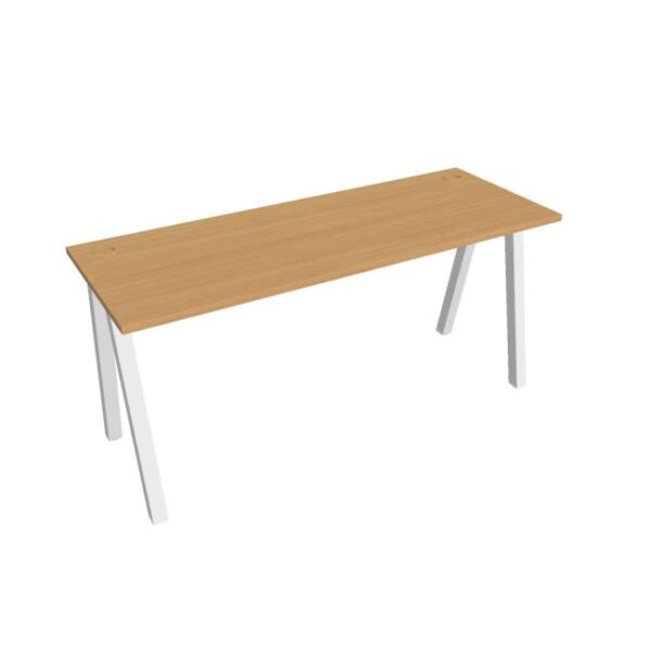 Pracovný stôl UNI A, 160x75,5x60 cm, buk/biela
