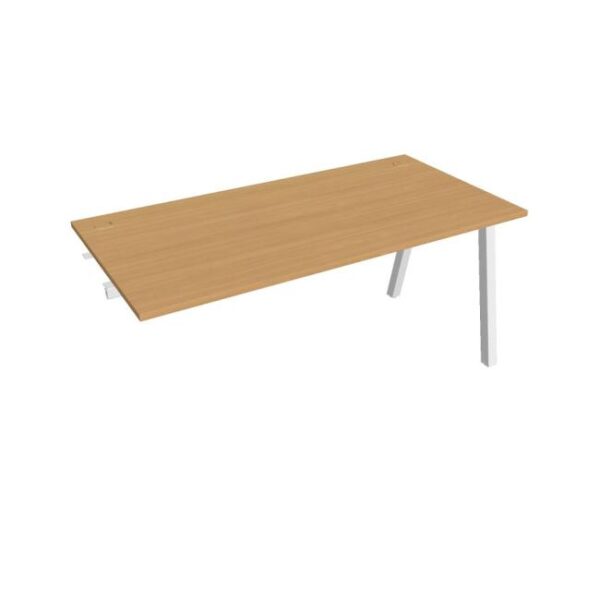 Pracovný stôl UNI A, k pozdĺ. reťazeniu, 160x75,5x80 cm, buk/biela