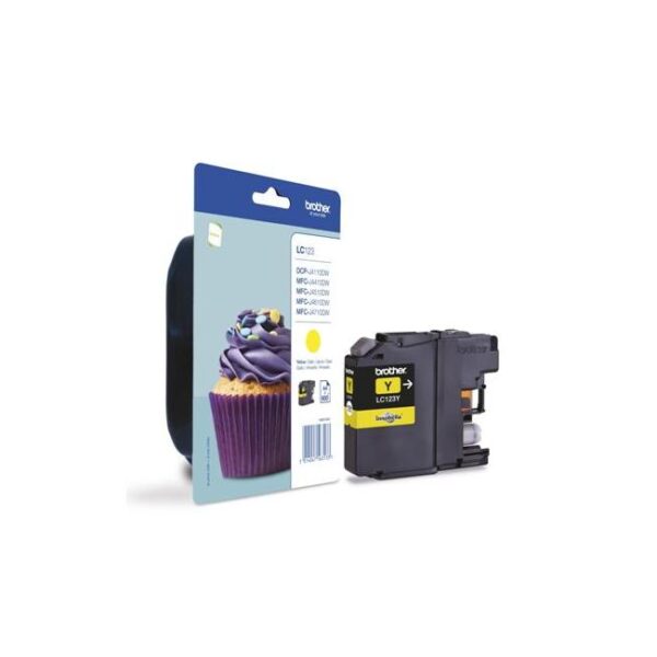 Atramentová náplň Brother LC-123 pre DCP-J4110DW/ MFC-J4410DW/J4510DW/J4610DW yellow (600 str.)