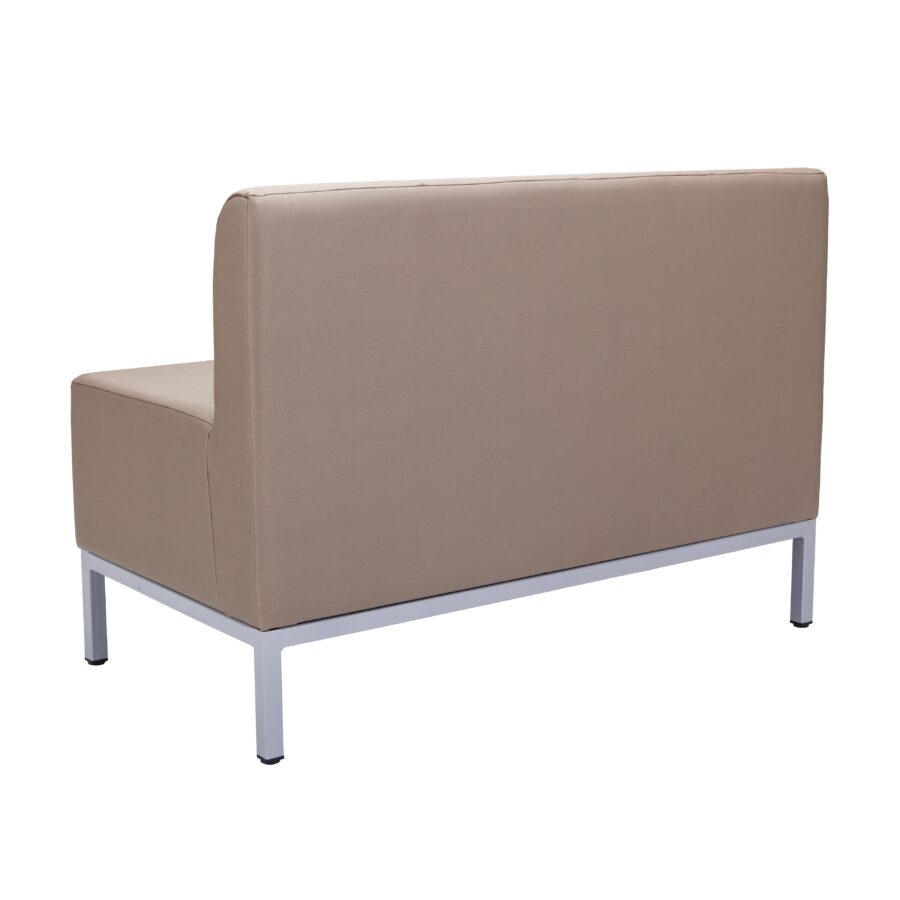 Trojkreslo Steve, celočalúnené, š. 180 cm, zdravotnícka ekokoža 096, sivá konštrukcia - Image 2