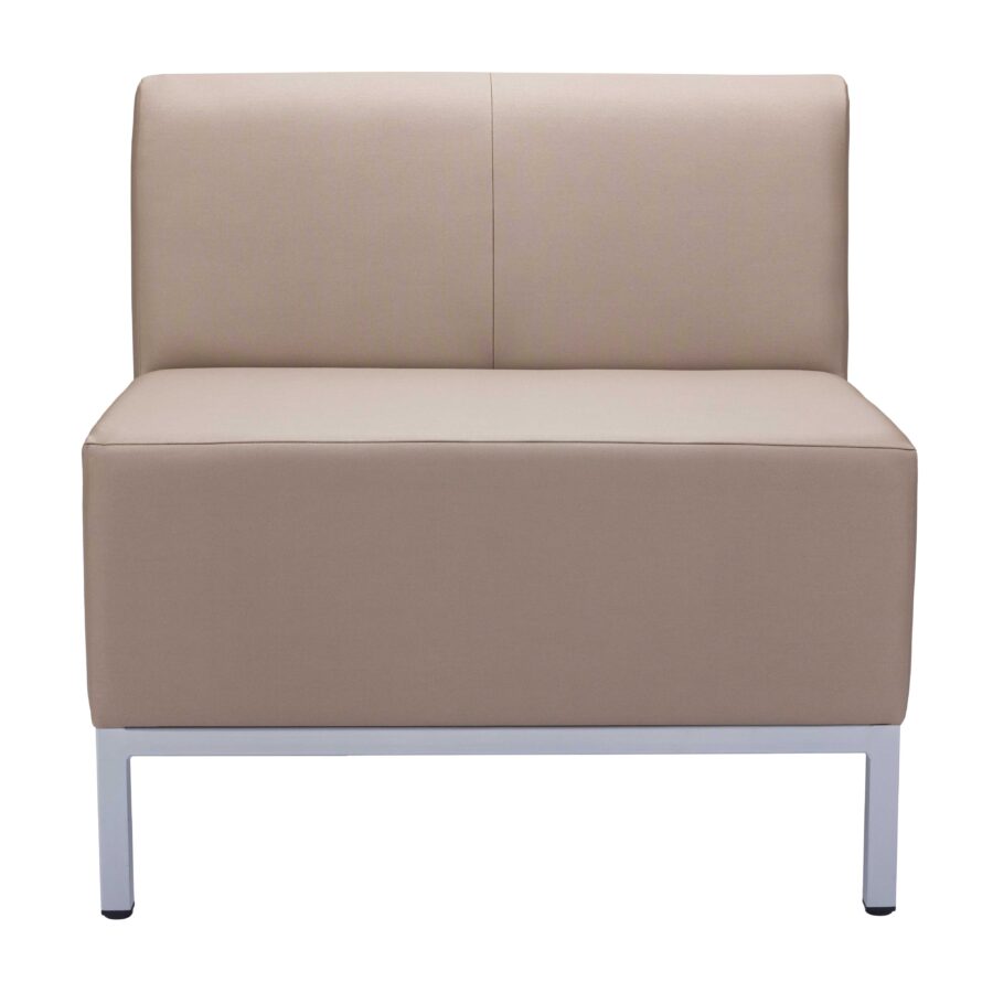 Jednkreslo Steve, celočalúnené, š. 80 cm, zdravotnícka ekokoža 096, sivá konštrukcia - Image 3