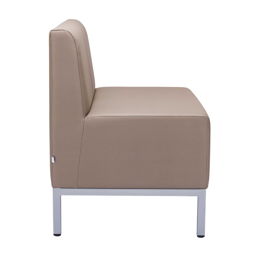 Jednkreslo Steve, celočalúnené, š. 80 cm, zdravotnícka ekokoža 096, sivá konštrukcia - Image 2