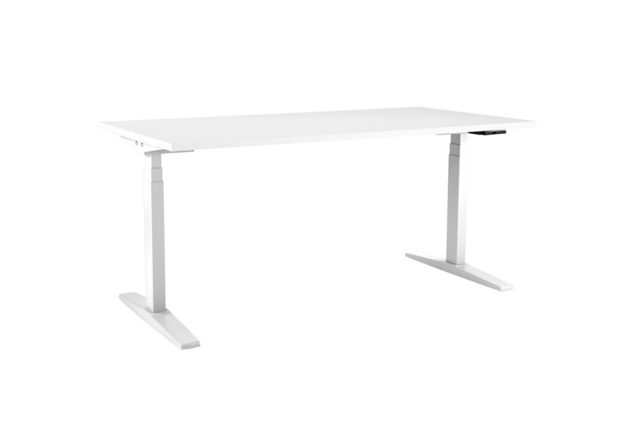 Stolová podnož BASIC, výškovo nastaviteľná, 2-motorová, 120-160x80 cm, farba biela RAL 9016 - Image 4