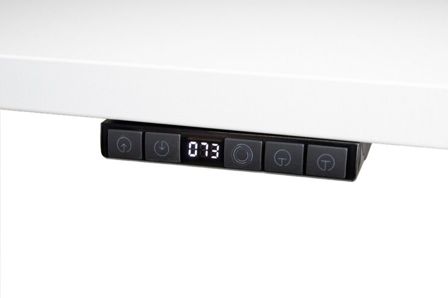 Stolová podnož BASIC, výškovo nastaviteľná, 2-motorová, 120-160x80 cm, farba biela RAL 9016 - Image 3