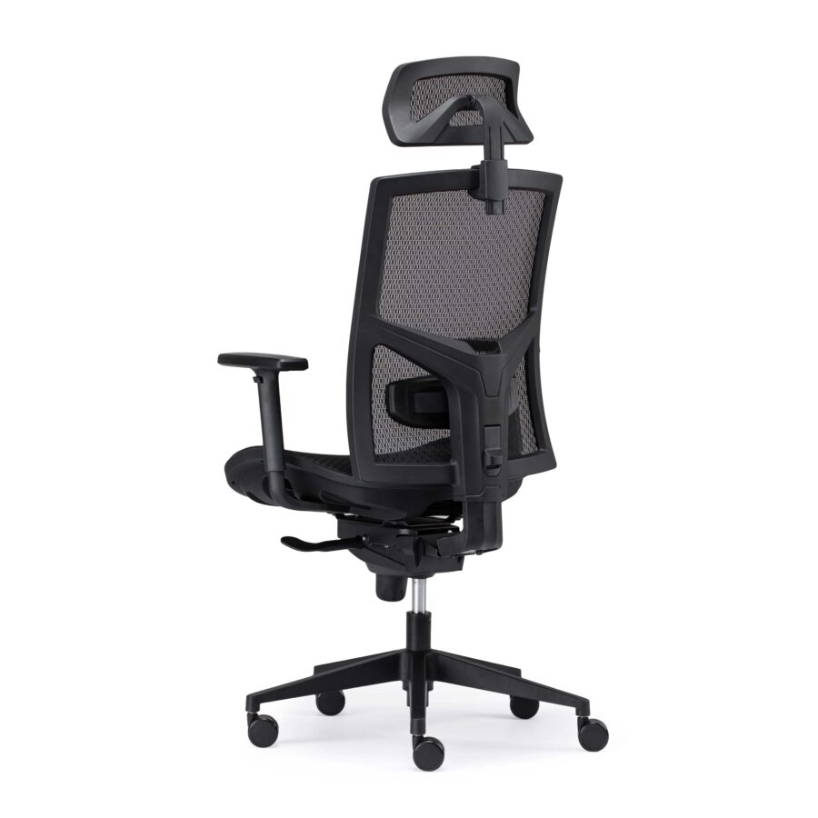 Kancelárska stolička GAME Net, celosieťová, čierna - Image 4