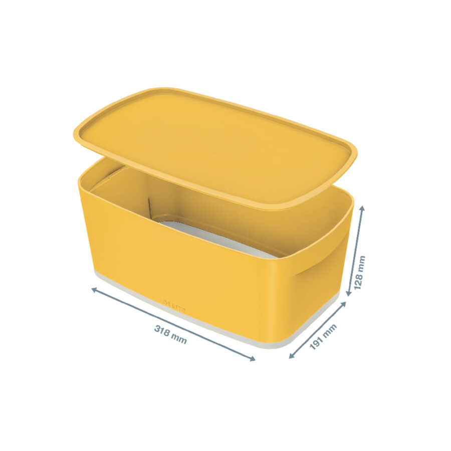 Úložný box s vekom Leitz MyBox, veľkosť S teplý žltý - Image 2