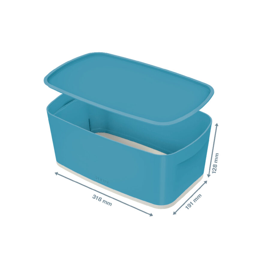 Úložný box s vekom Leitz MyBox, veľkosť S kľudná modrý - Image 8