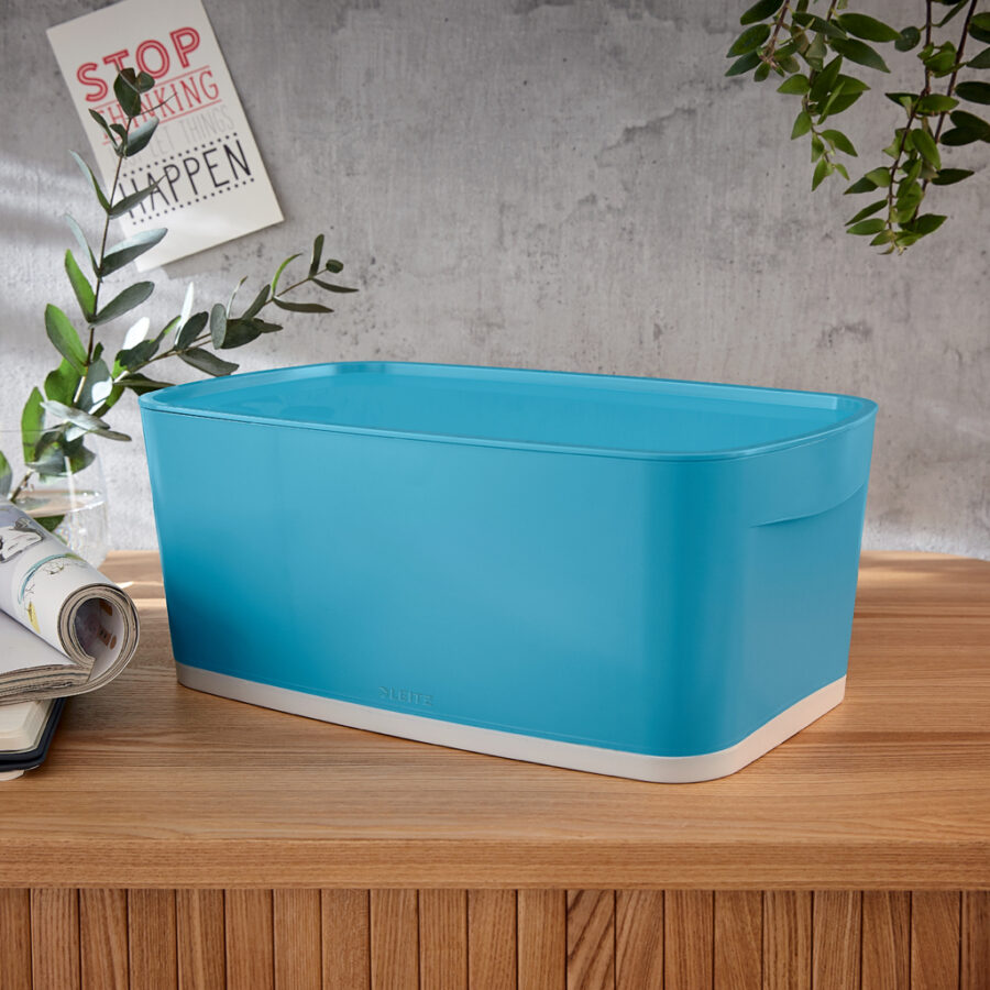 Úložný box s vekom Leitz MyBox, veľkosť S kľudná modrý - Image 7