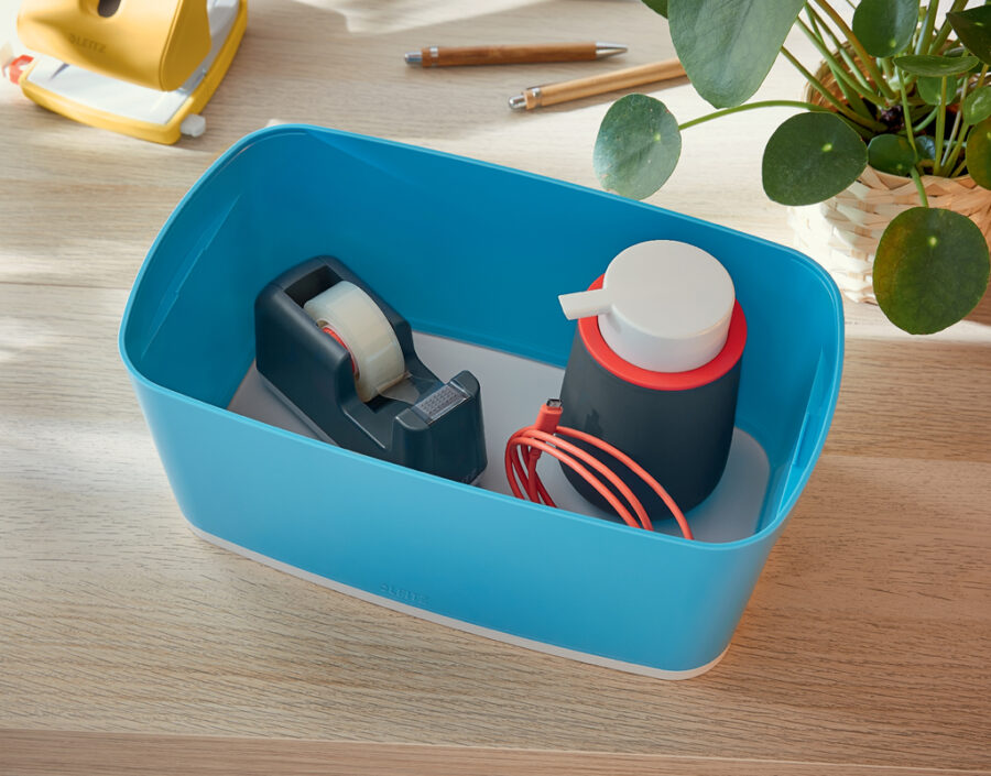 Úložný box s vekom Leitz MyBox, veľkosť S kľudná modrý - Image 6