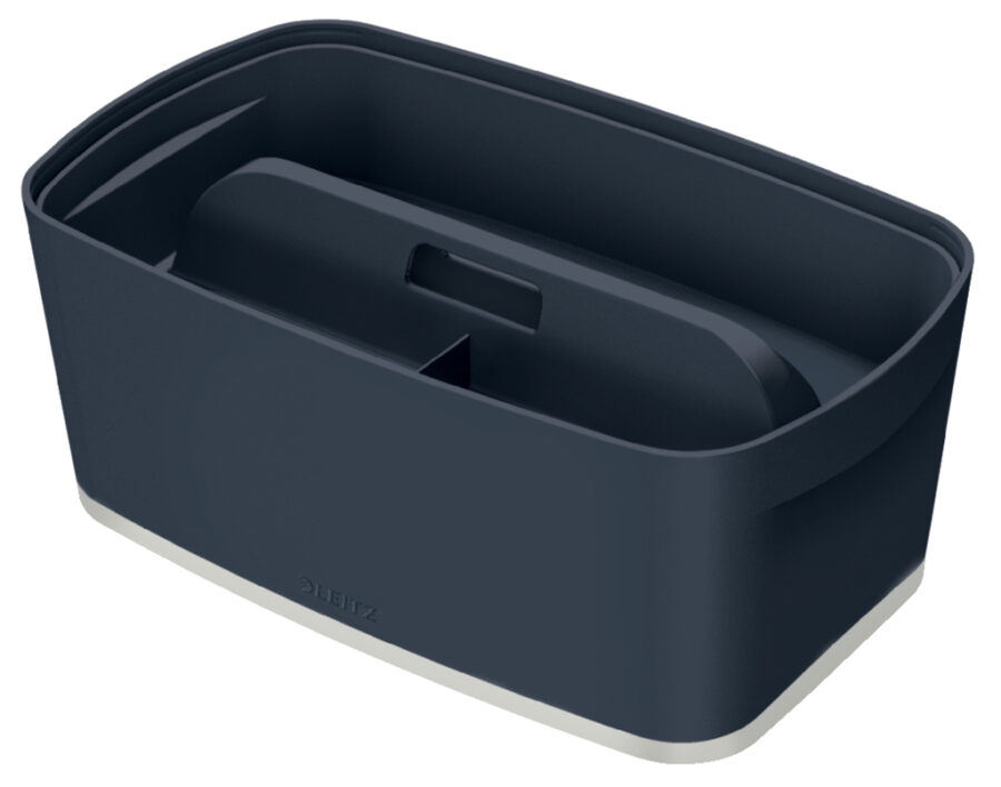 Úložný box s vekom Leitz MyBox, veľkosť S zamatový šedý - Image 5