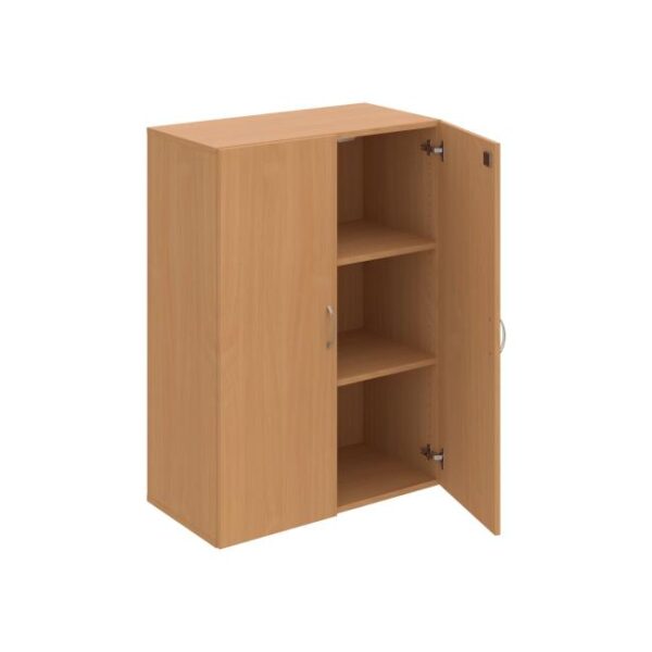 Policová skriňa Drive, zámok, 80x111x42 cm, buk/buk
