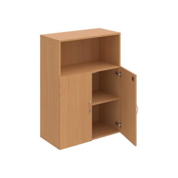 Policová skriňa Drive, zámok, 80x111x42 cm, buk/buk