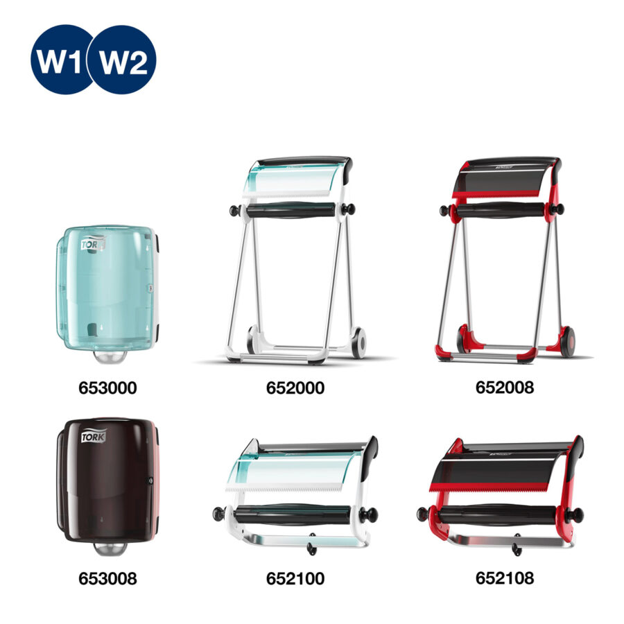 Priemyselné utierky v rolke 2-vrstv. TORK Heavy Duty modré W1/W2, návin 170 m (2 ks) - Image 7