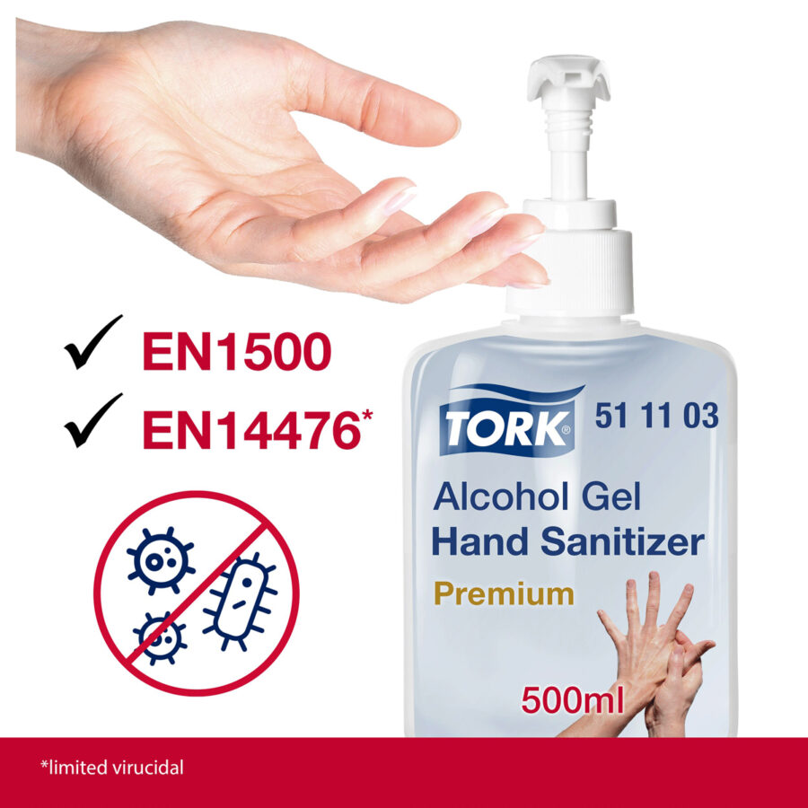 Tork dezinfekčný gél na ruky s pumpičkou 500ml - Image 7