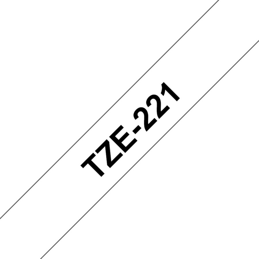 Samolepiaca páska Brother TZe-221 9 mm biela/čierna - Image 2