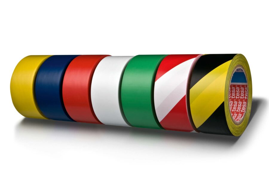 Vyznačovacia páska lepiaca TESA 50 mm x 33 m žlto-čierna - Image 4