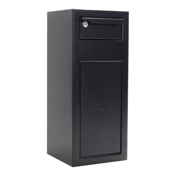 Nábytkový sejf Cashmatic 1, s vhadzovacím mechanizmom, na kľúč, čierny